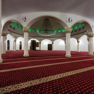 Interior of Ar Rahma mosque in Kiev, Ukraine